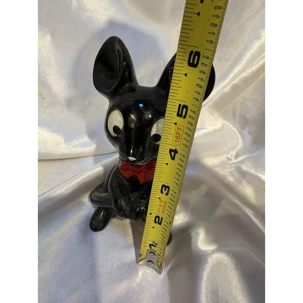 Vintage Black Big Ear Mouse Figurine
